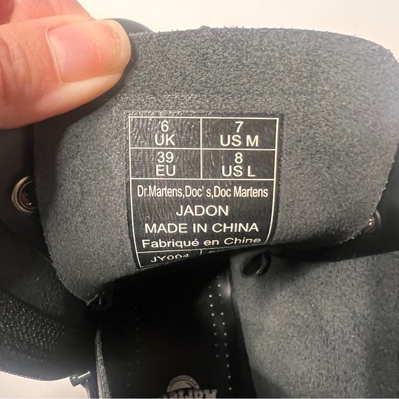 New Dr Martens jadon boots 7 black smooth leather platform - Picture 6 of 8